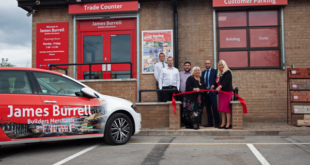 The Mayor and Mayoress of Rotherham offically open new James Burrell branch. L R Mark Proctor Jamie Fox Jack Griffiths Jeanette Mallinder Richard Day Jenny Andrews